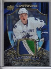 2015-16 UD Contours Jake Virtanen Club Crest rookie patch /75 card CC-12 CANUCKS. rookie card picture