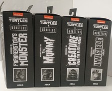 Product Image: NECA Teenage Mutant Ninja Turtles Universal Monsters Set Of 4 Black White Rare