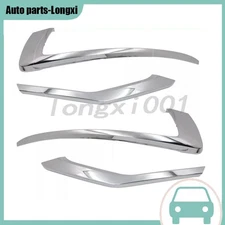 Front Bumper Chrome Trim Molding Kit 4PCS Fit Mitsubishi Eclipse Cross 2018-2021