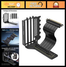 Vertical GPU Mount with PCIe 4.0 Riser Cable 200mm, Graphics Card Holder Kit for