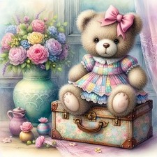 Reluohuo Bear Diamond Art Kits for Adults, Doll Full Drill Multicolor