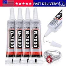 B-7000 Glue Clear 4 Pack 15ml Jewelry Rhinestone Fabric Phone Repair Adhesive.