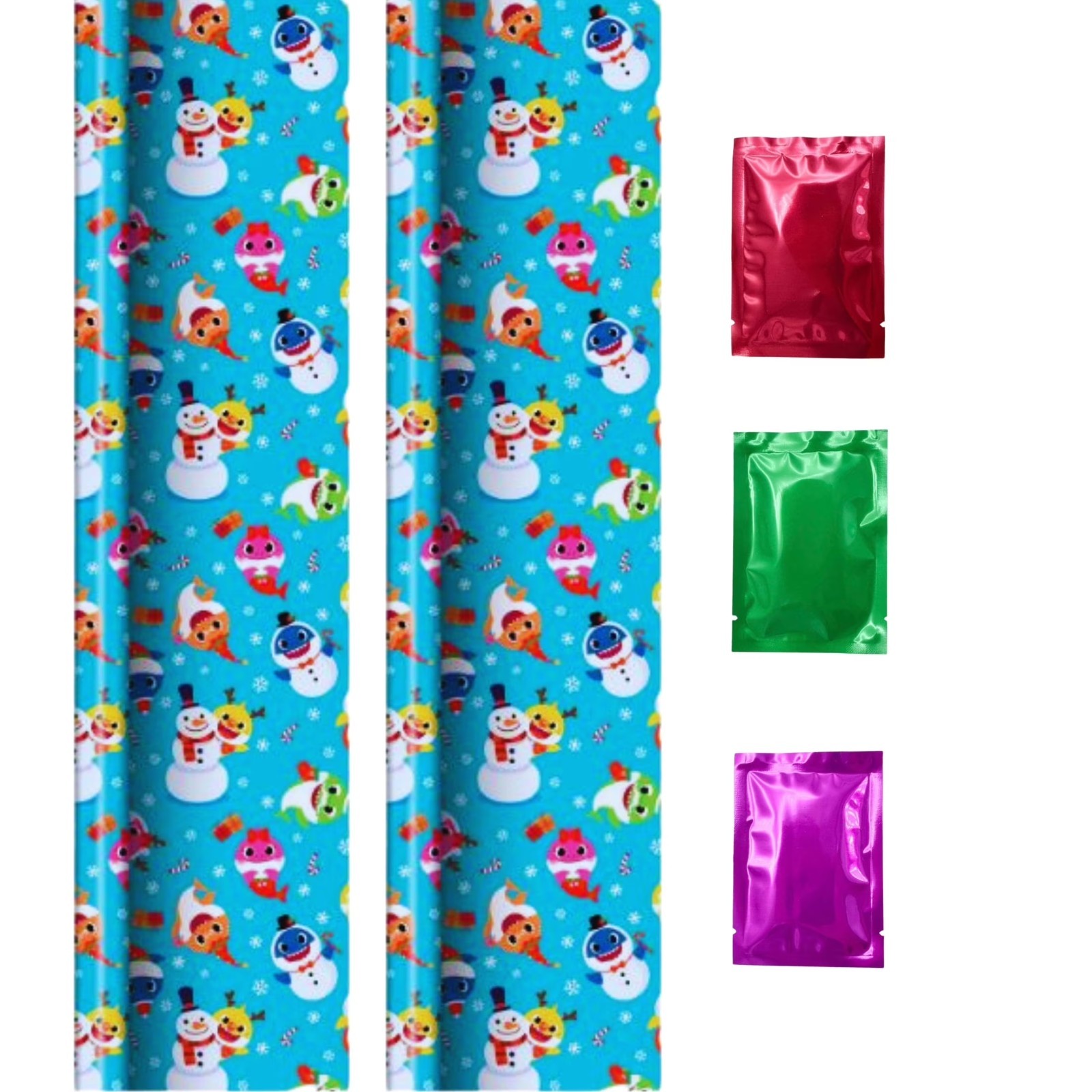 Baby Shark Blue Gift Wrapping Paper, 20 Sq ft (2 Rolls, 40 sqft) Premium Gift Wr