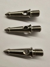 for GITZO TRIPODS 3 Three - STAINLESS STEEL LONG SPIKES with 3/8" Bolts