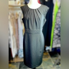 ARTHUR S. LEVINE for TAHARI Charcoal Grey Dress with Silver Sparkle Size 12