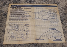 Cobra Wolf 1987 ORIGINAL Instructions / Blueprints G.I. Joe Hasbro Action Figure
