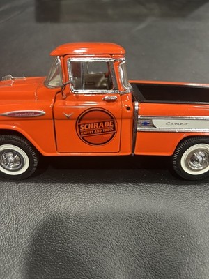 1957 CHEVY CAMEO ORANGE PICKUP. 1:28 SCALE! ITEM DISPLAYED ONLY SOLID SHAPE!