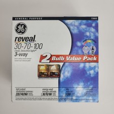 GE REVEAL 30-70-100 3-Way Light Bulbs Clean Beautiful Light 73685 NIP