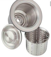 Elkay Kitchen 3. 5" Sink Drain w Basket Strainer Stopper in Stainless Steel LKDD
