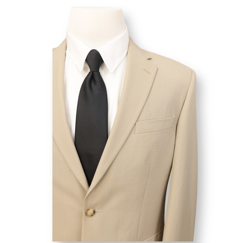 JOSEPH & FEISS Hombre Abrigo Deportivo Beige Sólido Tostado Traje Chaqueta Blazer Nuevo con Etiquetas 39 40 L - Imagen 4 de 15