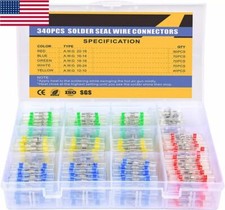 340PCS Waterproof Solder Stick Seal Sleeve Heat Shrink Butt Wire Connectors US