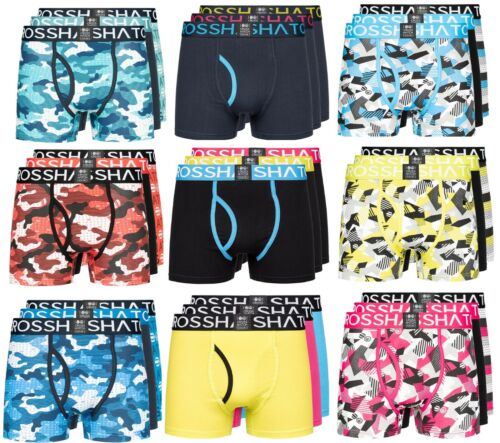 Mens Cotton 3 Pack Crosshatch Mix Boxers Shorts Underwear Trunks Multipack 2023