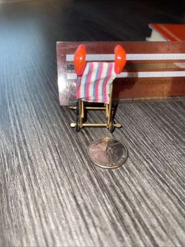 Miniatura para casa de muñecas de colección - Cochecito de bebé para muñeca pequeña - 1:12 - Imagen 4 de 6