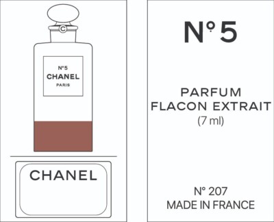 1930'S CHANEL No 5 Parfum Flacon Extrait 7ml - 35% Full - SUPER