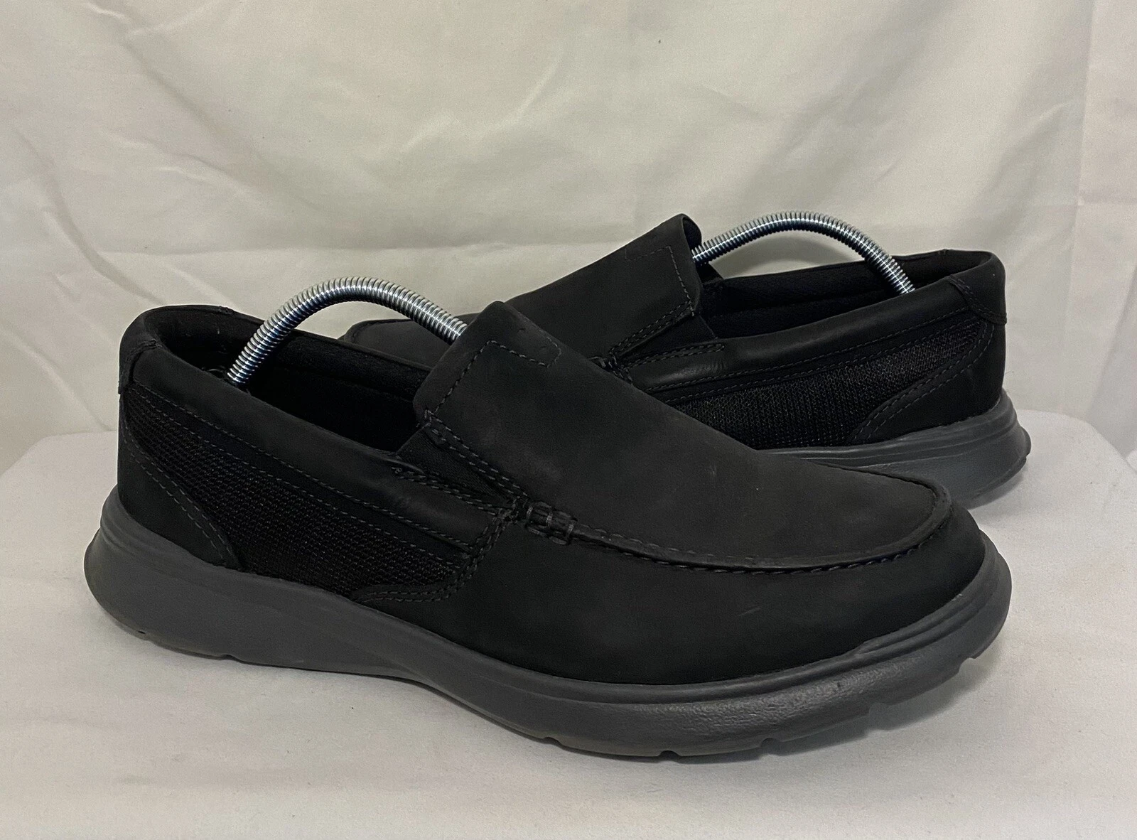 Scarpe Clarks mocassini neri in pelle Cotrell Easy taglia 11