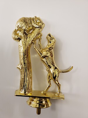 Coon Hunting DOG TROPHY Topper Figure RACCOON IN TREE HUNTING Hound Hunter Award