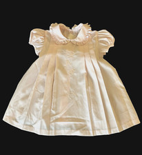 Vintage Jayne Copeland Pink Embroidered 'Baby' Pleated Dress Size 6 Month