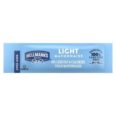 Hellmann's Light Mayonnaise Stick Packets 0.38 oz Pack of 210 Low Calorie Con...