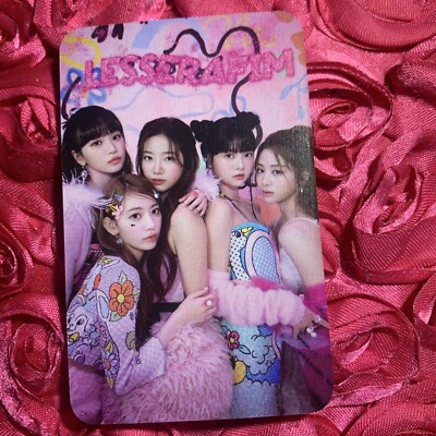 LE SSERAFIM Girly Edition Celeb Kpop Girl Photo Card Group Party Pink Glam