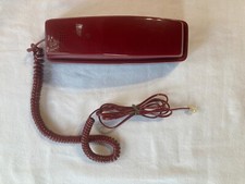 Vintage Soundesign 7027 Burgundy Red Trimline Style Corded Phone
