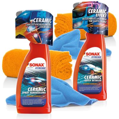 Ceramic Versiegelung SET SONAX XTREME Quick Detailer 750 ml 2x Microfasertuch