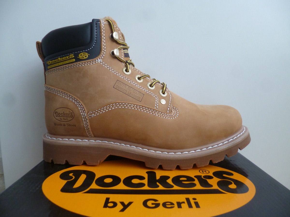 Never-worn Dockers Men\'s Genuine Leather Boots Dockers By Gerli Biker Western Boots Ankle Boot Boots Brown  main image 3