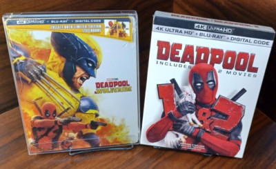 Deadpool 2 Movies 4K +Deadpool & Wolverine 4K Steelbook-w/PROTECTIVE SLEEVE-NEW!