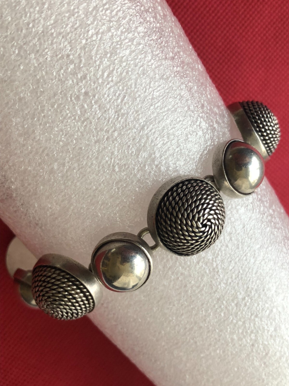 Solid Space Age Byzantine Chain Sterling Silver S… - image 5