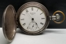 FAPW433 1889 Coin Silver Waltham P/W, Grade 1, Size 18s, 7 Jewels, Not Working.