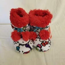 New Hello Kitty Sanrio White girl's Boot Slippers Size 11/12 13/1 NWT I