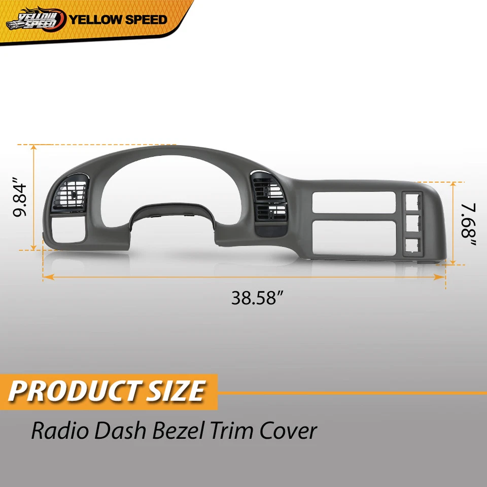 Gauge Cluster Dash Radio Bezel Fit For 1995-2005 Chevy Astro Van Gmc Safari - Image 2 of 4
