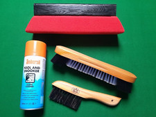 Pool and Snooker table kit Red napping block, brush and spray set