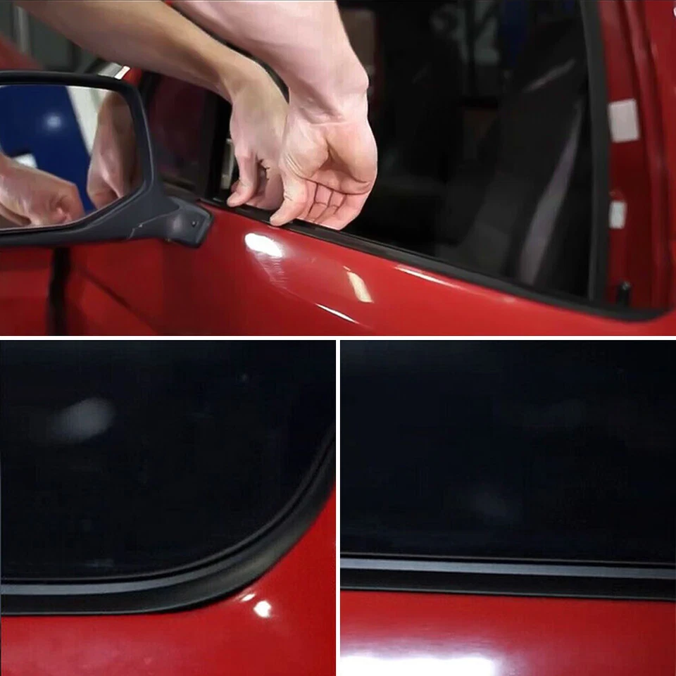 Juego de 4 piezas de sellos de fieltros de barrido de ventana interior y exterior para camioneta Ford Foto 3 de 4