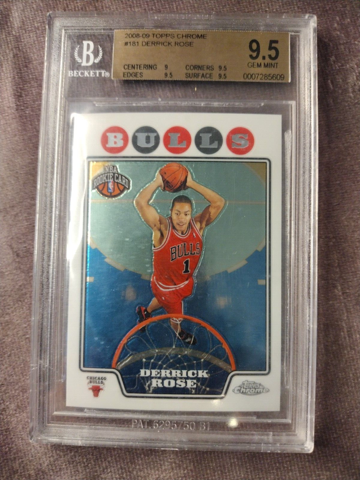 2008 Topps Chrome RC Derrick Rose BECKETT 9.5 GEM MINT #181