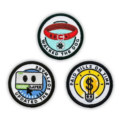 Adult Merit Badge Embroidered Iron-On Patches (Responsibilities - Set 2)