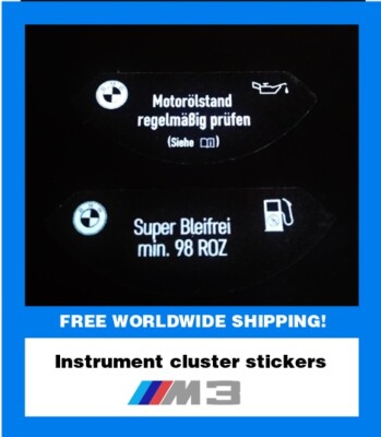 instrument cluster stickers BMW M3 M5 E36 E34 Super bleifrei min. 98 ...