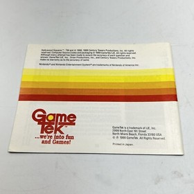  Hollywood Squares (Nintendo NES, 1989) Cart and Manual NICE Tested