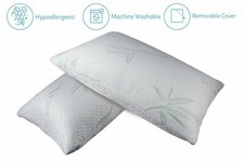 Bamboo Shredded Memory Foam Pillow Hypoallergenic Washable Queen / KING