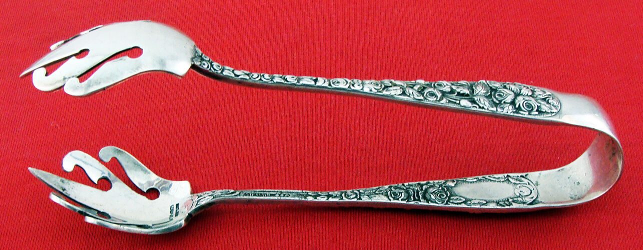 RARE Schofield BALTIMORE ROSE Sterling Silver ICE TONGS