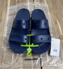 Crocs Men's Size 12 Classic Slide Sandal 206761-410 Navy Blue Iconic Comfort NEW