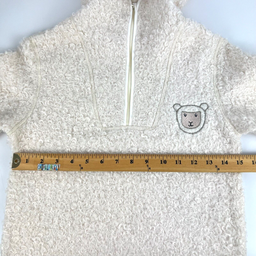 Patrick Francis Kids Cream Sheep Kids 1/4 Zip Hoodie Size 5 - 6 New With Tags - Picture 12 of 15