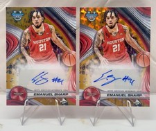 2024-25 Bowman's Best U Emanuel Sharp Gold Refractor Auto #29/50 X2 Houston 🔴⚪️