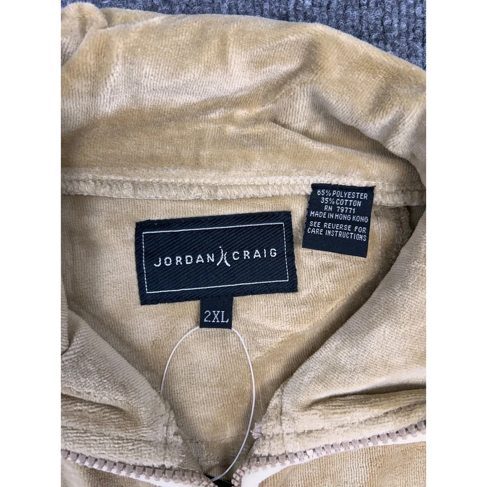 Jordan Craig Vintage Y2K Traje de Veludo Cáqui Bronzeado Masculino 2XL Novo com etiquetas - Imagem 4 de 4