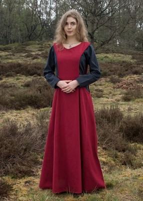 Mittelalterliches Überkleid / Surcot   Rot   14. Jh., bodenlang & ideal für LARP