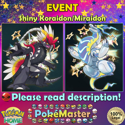  Shiny Koraidon Miraidon Bundle EVENT Pokémon Scarlet Violet HOME ( Legal)