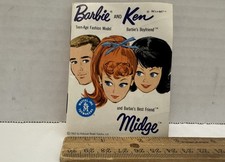 Vintage 1962 Barbie, Ken and Midge Teenage Fashion Booklet Book Catalogue VGC