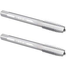 2pcs M8 X 1.5 Thread Tap Right Hand, HSS M8 x 1.5 Straight Fluted Machine Tap
