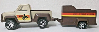 TONKA 1979 Cowboy Pickup Truck with Lazy T Riding Team Trailer Great Condition