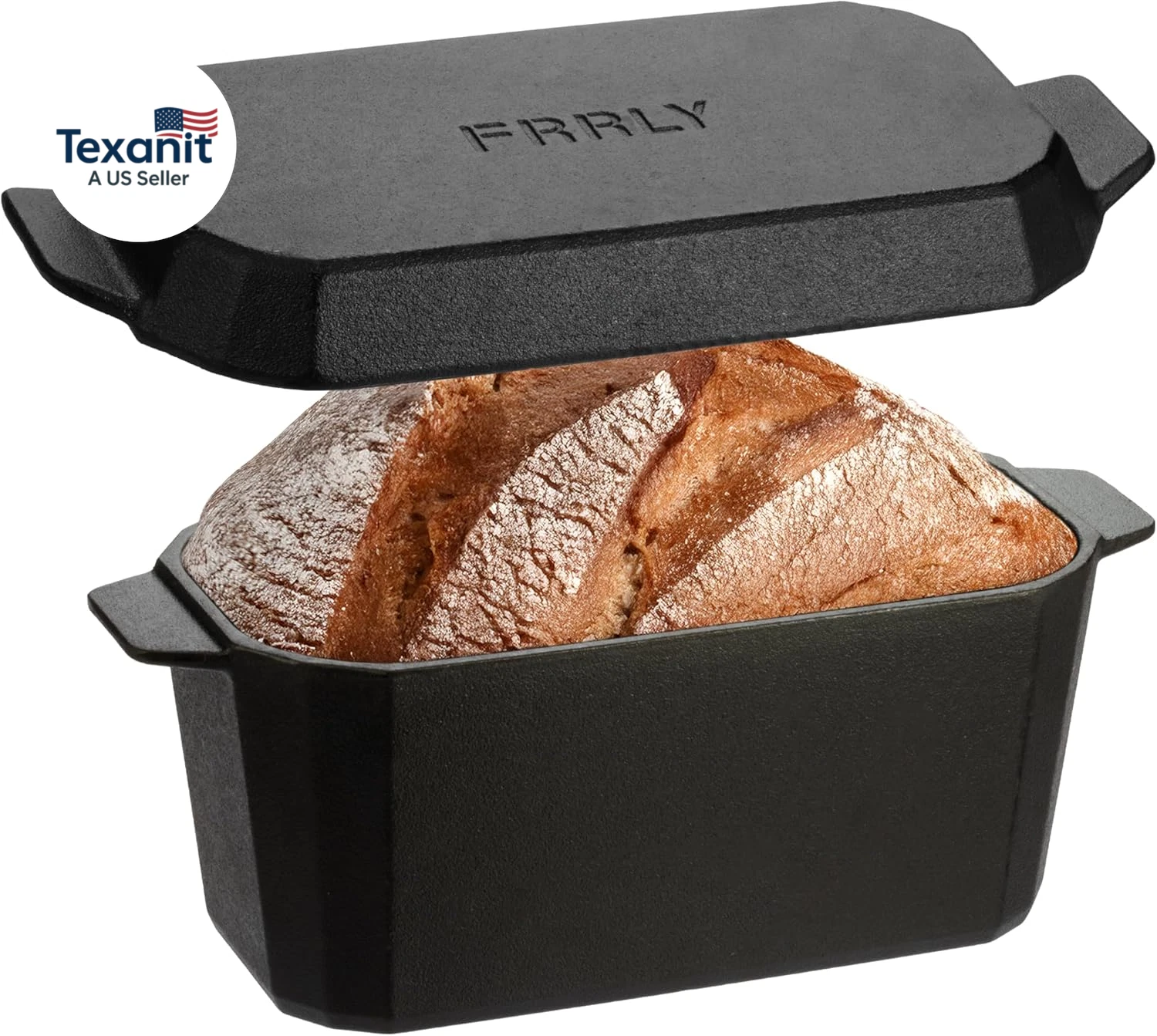 Cast Iron Bread Loaf Pan with Lid,Bread Baking Pan,Cast Iron Dutch Oven for Sour