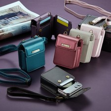 Leather Crossbody Bag Card Wallet Case For Samsung Galaxy Z Flip For Moto Razr